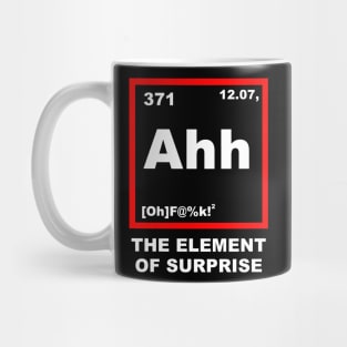 Ahh The Element of Surprise Geel Nerd Funny Science novelty Mug